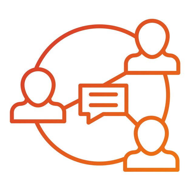 Vector Design Collaboration Icon Style (Icon stijl voor vectorontwerp)
