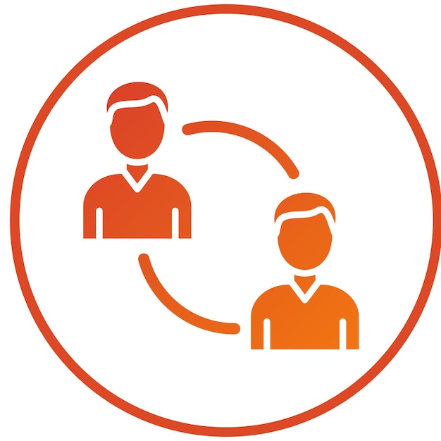 Vector Design Collaboration Icon Style (Icon stijl voor vectorontwerp)