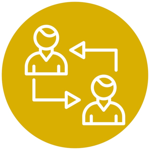 Vector Design Collaboration Icon Style (Icon stijl voor vectorontwerp)
