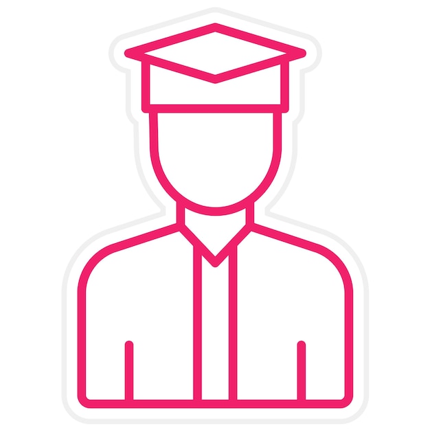 Vector Design College Student Male Icon Style