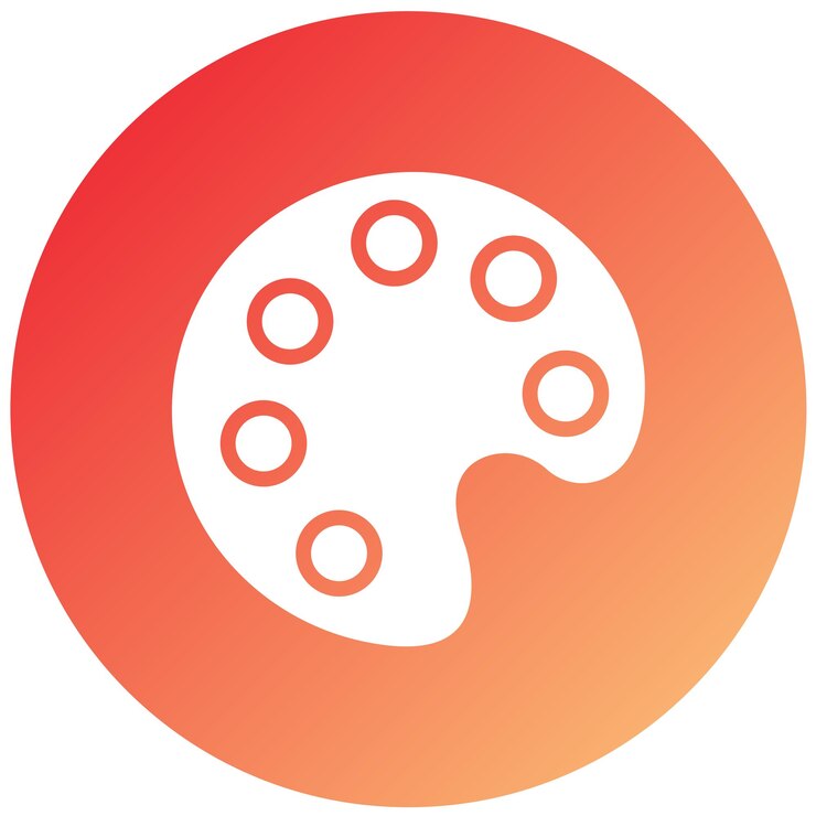 터 디자인 컬러 팔레트 아이콘 스타일