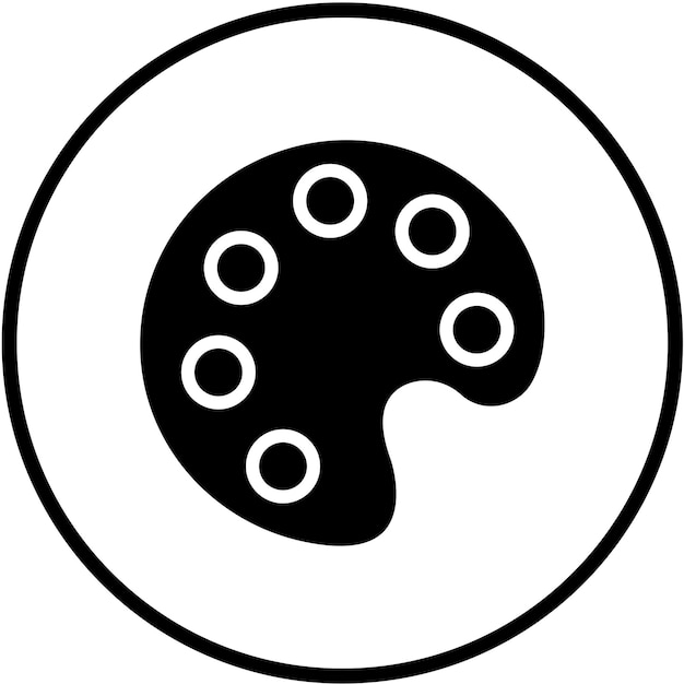 터 디자인 컬러 팔레트 아이콘 스타일