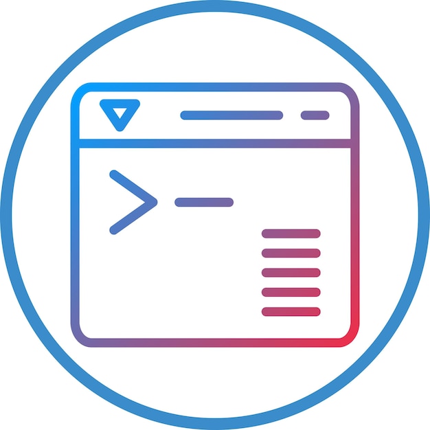 Векторный дизайн командной строки Градиентный штрих Circlesvg Style