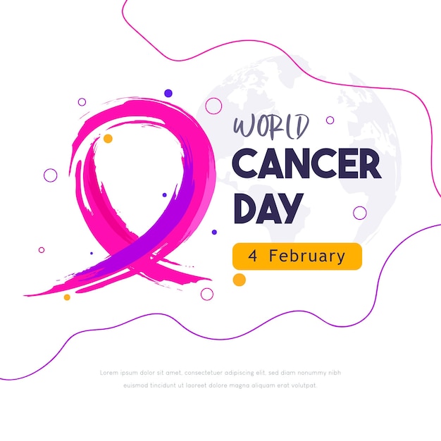 vector design commemorating world cancer day February 4th world cancer day awareness