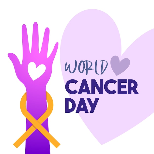 vector design commemorating world cancer day February 4th world cancer day awareness