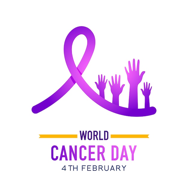 vector design commemorating world cancer day February 4th world cancer day awareness