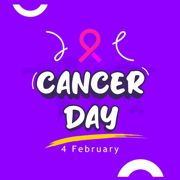 vector design commemorating world cancer day February 4th world cancer day awareness