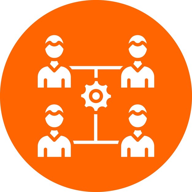 Vector Design Community Management Service Icon Style