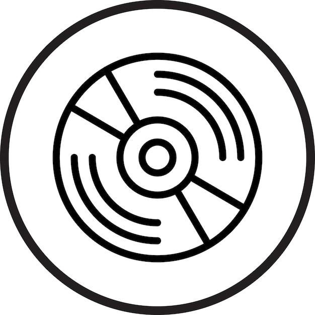 Векторный дизайн символа компакт-диска