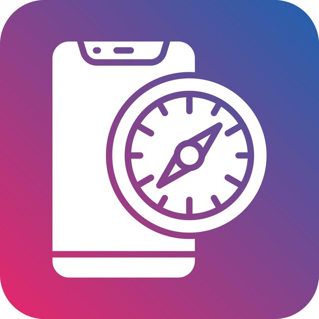 Vector Design Compass App Icon Stijl