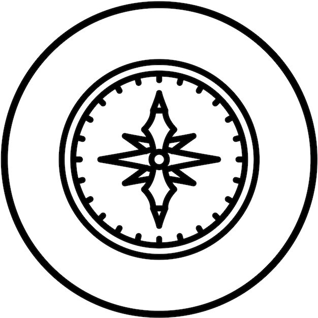 Vector vector design compass icon style