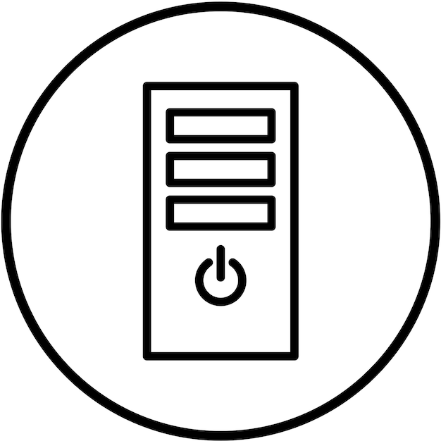 터 디자인 컴퓨터 케이스 아이콘 스타일