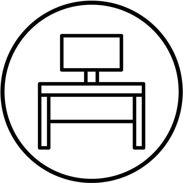 ベクトル デザイン コンピュータ デスク アイコン スタイル
