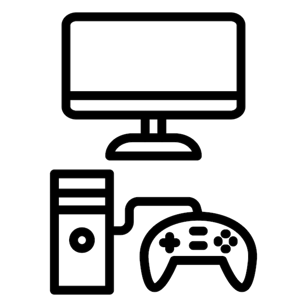 ベクトルデザイン コンピュータゲーム アイコン スタイル