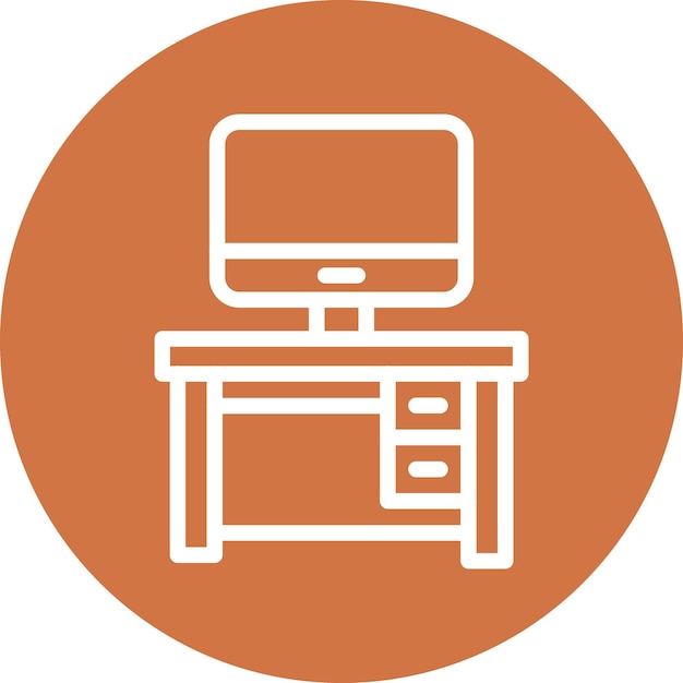 Vector Design Computer Table Icon Style