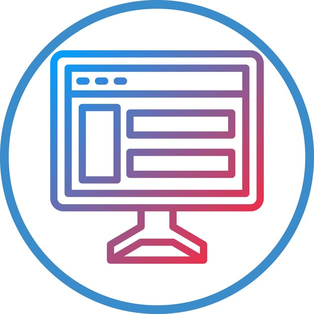 Vector vector design computer website icon style