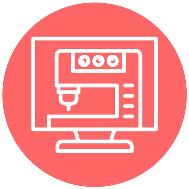 Vector design computerized machine icon style