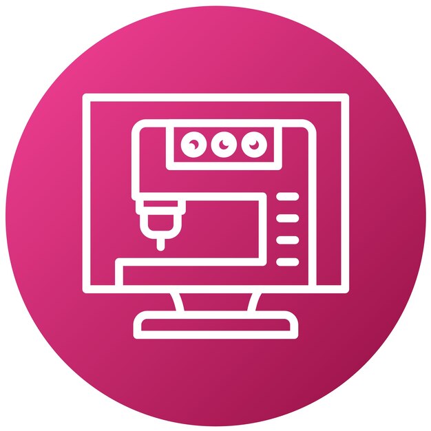 Vector design computerized machine icon style