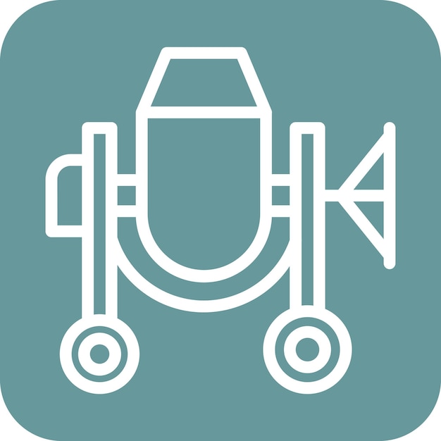 Vector Design Concrete Mixer Icon Style