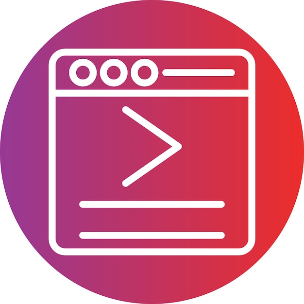 vector design console command line circle gradientsvg style