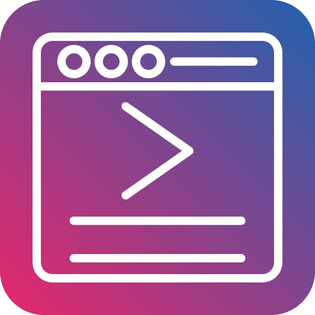 Vector Design Console Command Line Ronde Hoekenvg Stijl