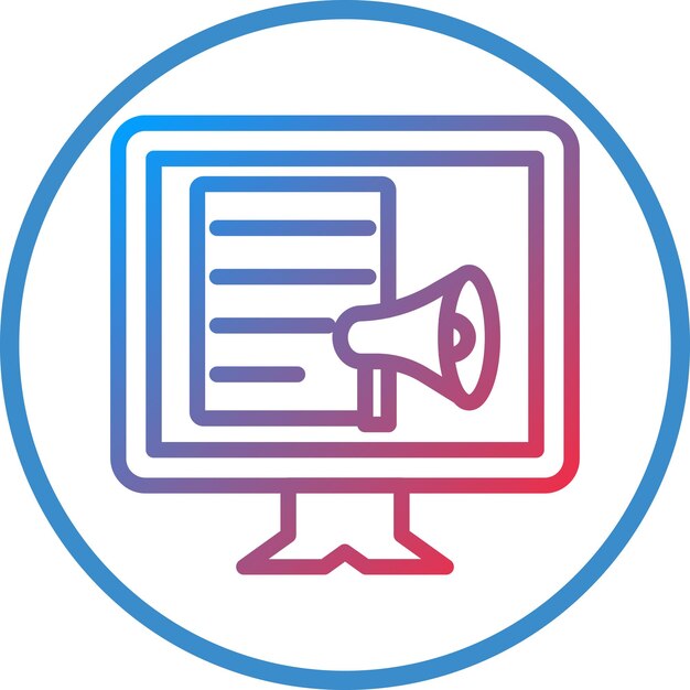 Vector Design Content Marketing Icon Stijl