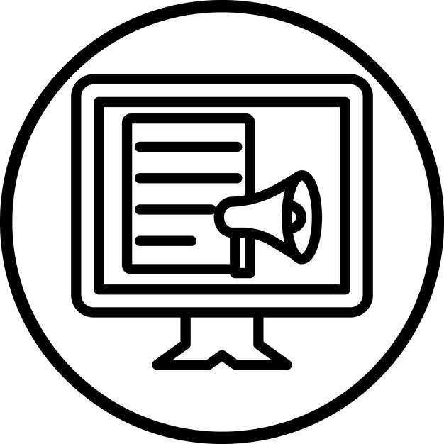 Vector Design Content Marketing Icon Stijl