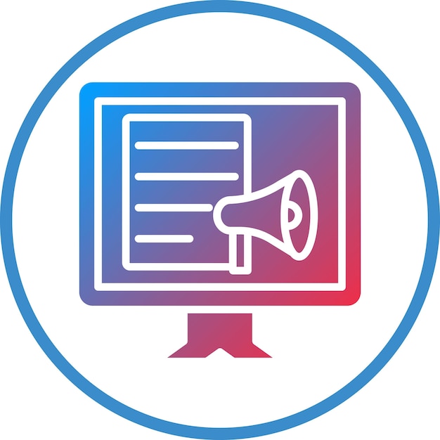 Vector Design Content Marketing Icon Stijl