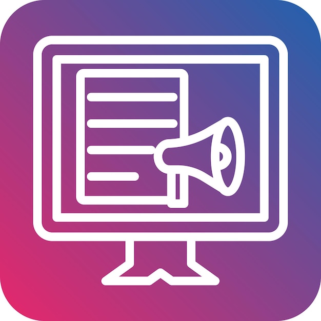 Vector Design Content Marketing Icon Stijl