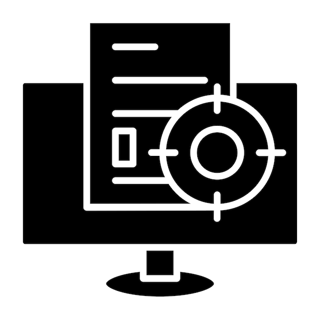 Vector Design Contextual Targeting Icon Style