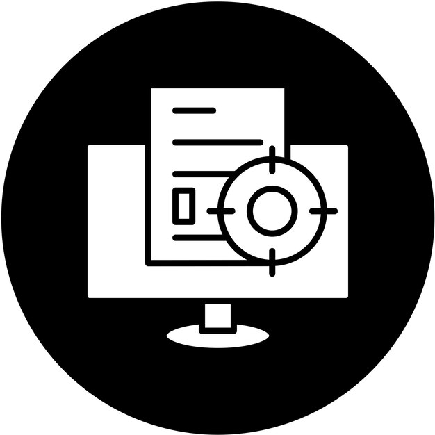 ベクトル デザイン コンテキスト ターゲティング アイコン スタイル