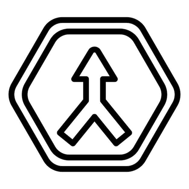 Vector Design Converging Road Icon Style