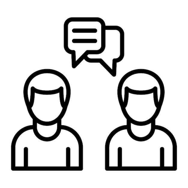 Vector Design Conversation Icon Style