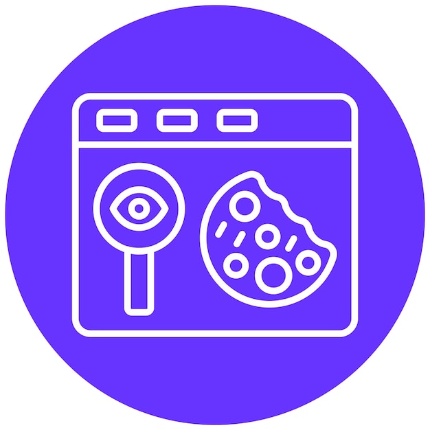 Vector Design Cookie Tracking Icon Style