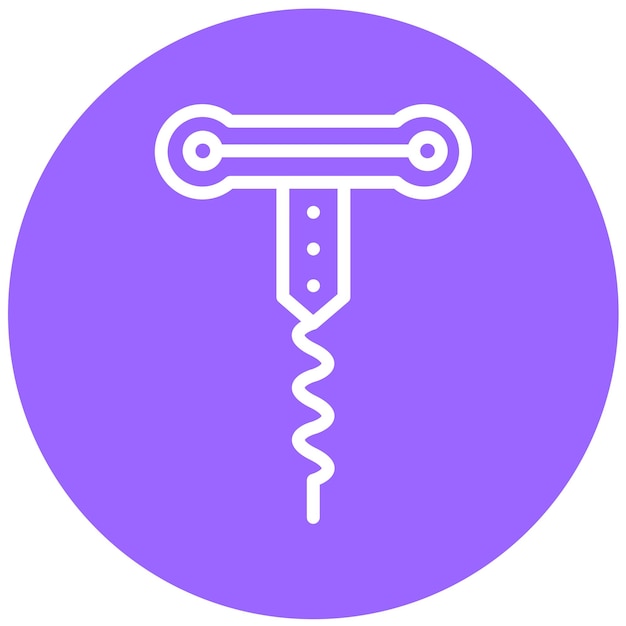 Vector vector design corkscrew icon style