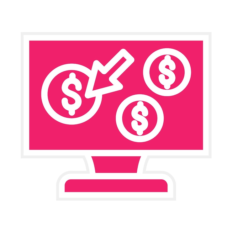 Vector vector design cost per click icon style