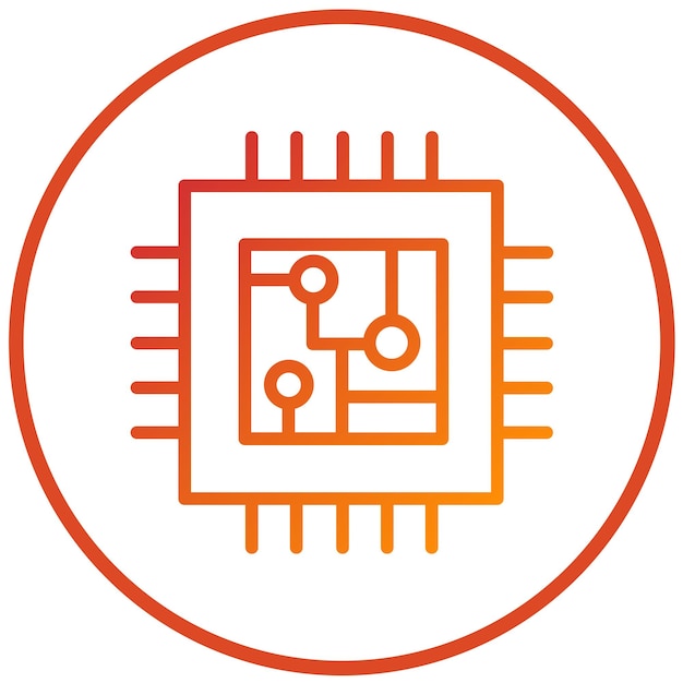 터 디자인 CPU 아이콘 스타일