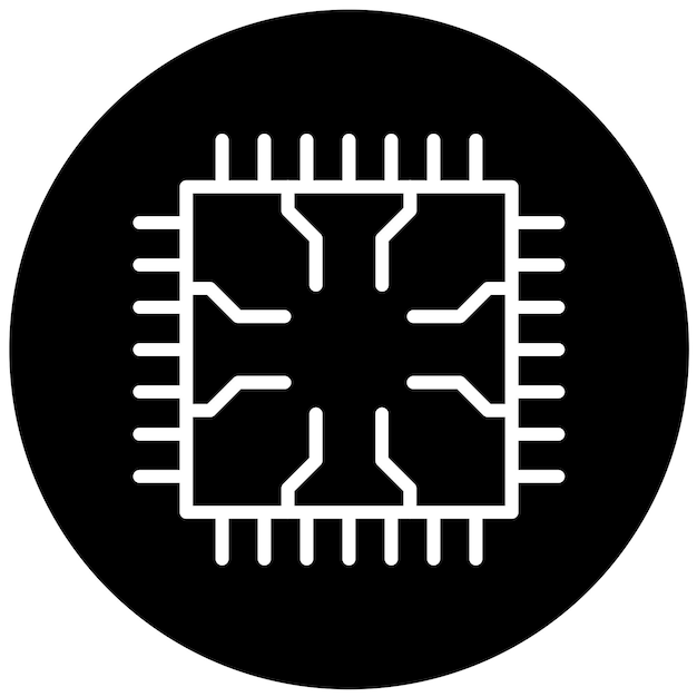 Vector Design CPU Icon Style