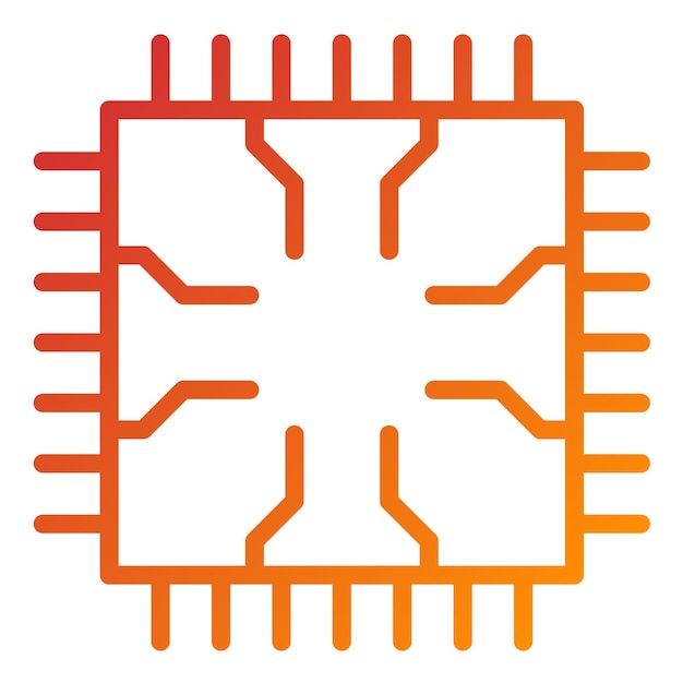 Vector Design CPU Icon Style