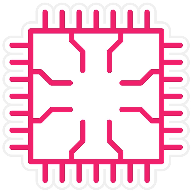 Vector vector design cpu icon style