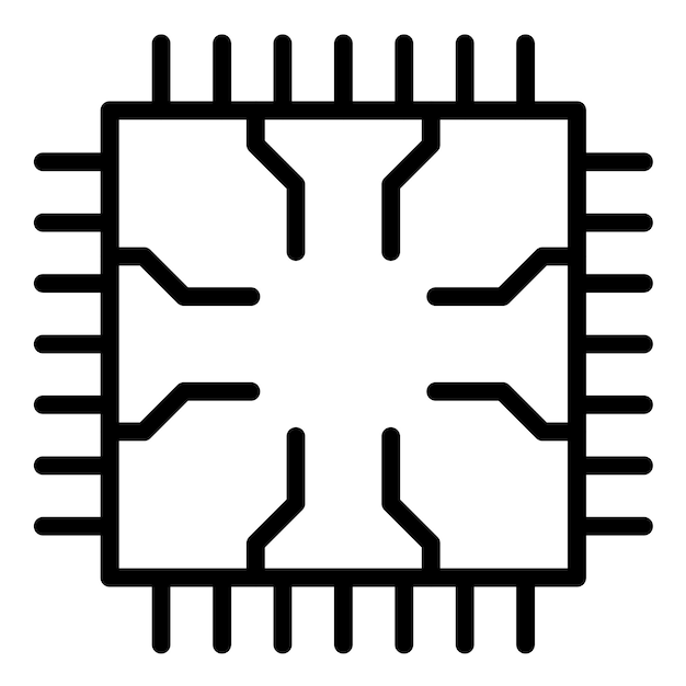 Vector vector design cpu icon style