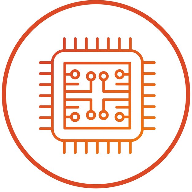 터 디자인 CPU 아이콘 스타일