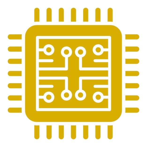 Векторный дизайн символа CPU