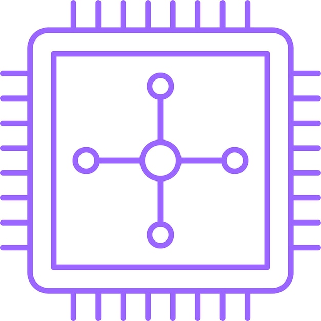 ベクトル デザイン CPU アイコン スタイル