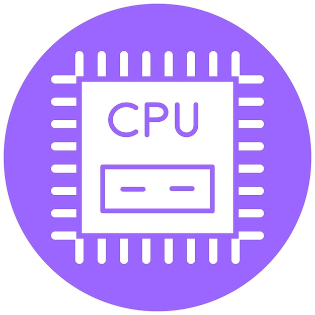 Vector vector design cpu icon style