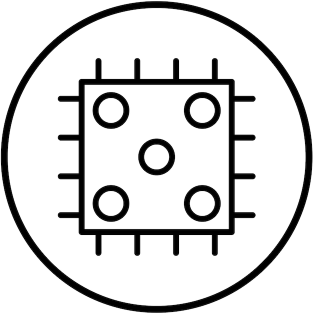 ベクトル デザイン CPU ソケット アイコン スタイル
