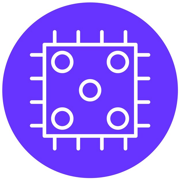 ベクトル デザイン CPU ソケット アイコン スタイル