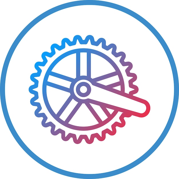 Vector vector design crankset icon style