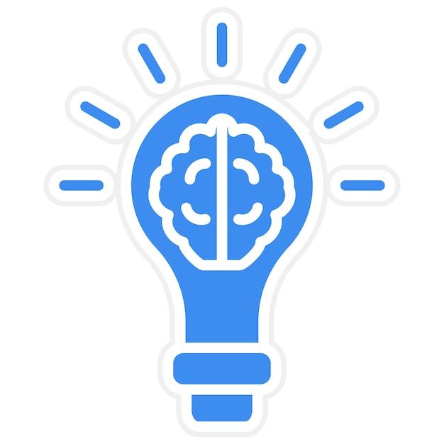 Vector Design Creatieve Brain Icon Stijl