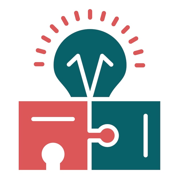 Vector Design Creatieve Puzzle Icon Stijl